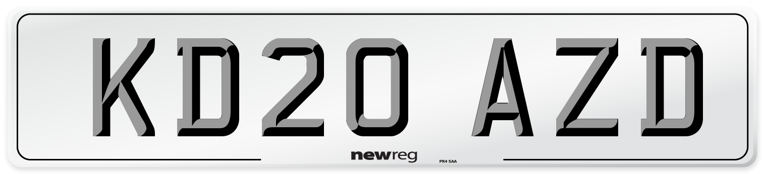 KD20 AZD Number Plate from New Reg